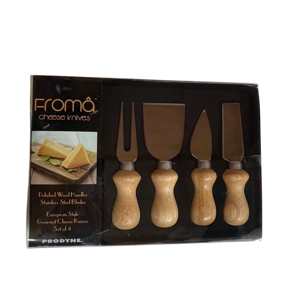 PRODYNE Froma European Style Gourmet Cheese Knives Set of 4 Stainless‎ Steel